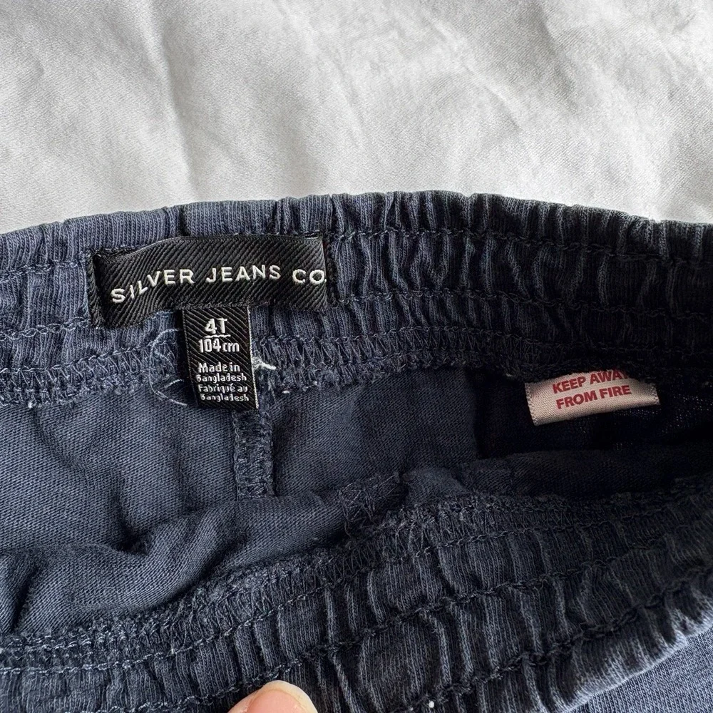 Toddler Boy Navy‎ Blue Pull-On Shorts 4T Elastic Waist Drawstring Cotton Pockets